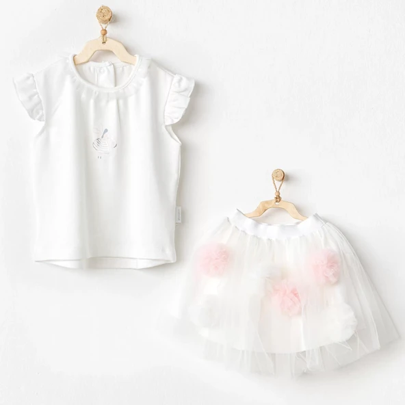 Ac24503 Petit Love 2'li Bebek Takım Ekru