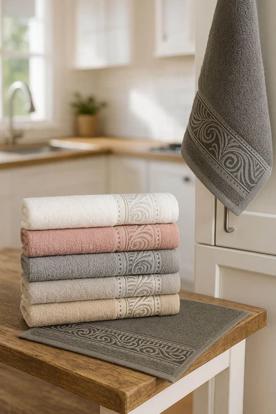 6'lı Mutfak Havlusu Seti 30x50 cm %100 Pamuklu Derya - 2