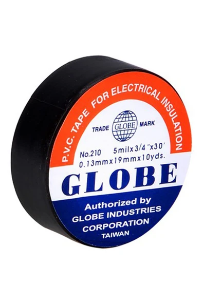 Globe Plastik Izole Elektrik Bandı - Siyah 1 Adet Glb