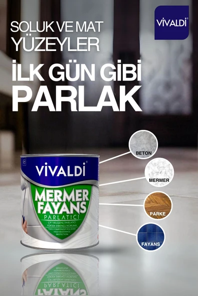 Vivaldi Fayans Ve Mermer Parlatıcı 1L - Tüm Yüzeyler Için Parlatıcı Vernik - Mermer, Fayans, Parke Parlatıcı - 2