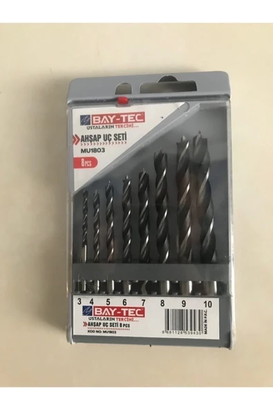 Baytec Bay Tec Ahşap Delme Uç Seti 8 Parça