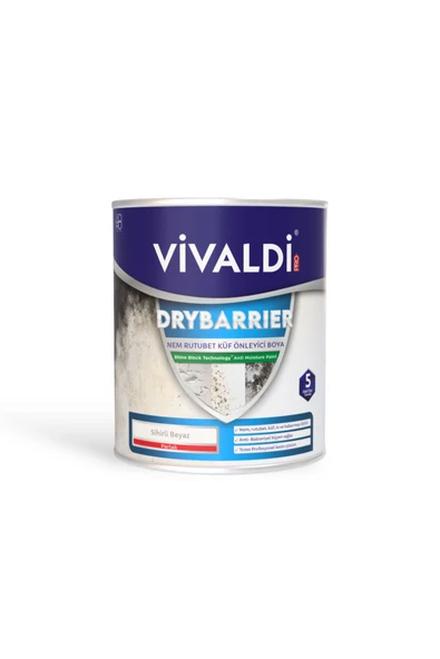 Vivaldi Nem Rutubet Ve Küf Önleyici Boya - Antibakteriyel Özellikli Kesin Çözüm Ürünü - Drybarrıer 1 Kg ürün görseli 1