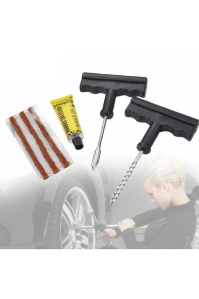 Toptic Fitil Atma Seti Motosiklet Otomobil Bisiklet Scooter Araba Lastik Tamiri Set Lastik Tamir Kiti