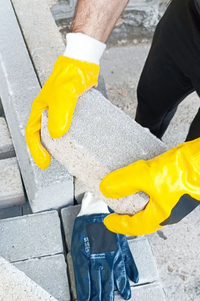 Yunuskayatek Nitril Tam Kaplamalı İnşaat İşçi Eldiveni 10 Numara - Taşcı Eldiveni 1Bağ-12Çift - Resim 2