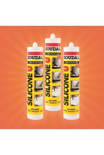 Soudal Silicone U - Banyo Ve Genel Amaçlı Beyaz Slikon Kartuş 280Gr