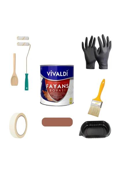 Vivaldi Tezgah,Mermer,Fayans Boyası Seti Vernik Ve Astar Gerektirmez Mutfak Ve Banyo Boyası 1Kg