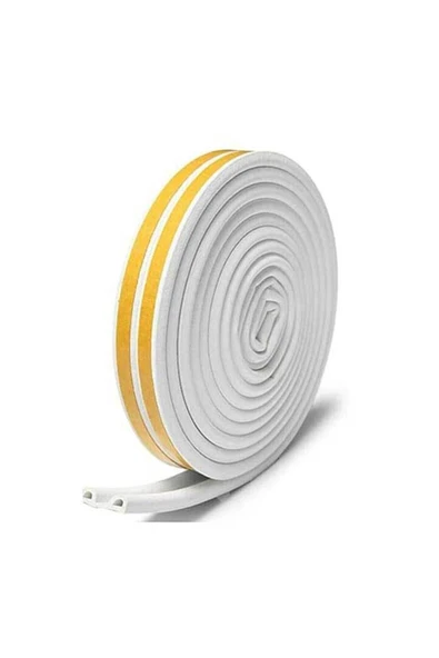 Yunuskayatek Kapı Pencere Bandı Fitili Yapışkanlı Soğuk Izolasyon Bant 3X2=6 Metre (Beyaz) 1 Kapı İçin İdeal Boyu