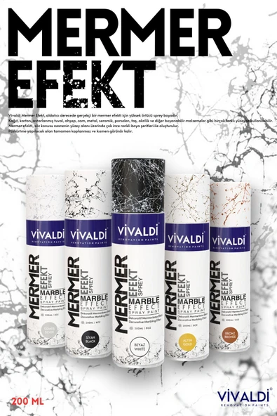 Vivaldi Mermer Efekt Sprey Boya 200 Ml - 2