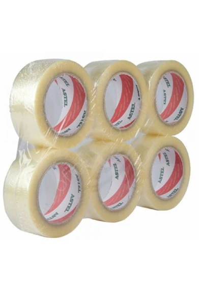 Astell Şeffaf Koli Bandı 45X100 Metre 6 Adet - Hızlı Yapıştırıcı