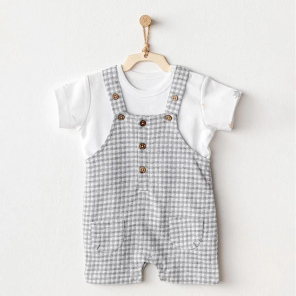 Little King Salopet Takım Grey