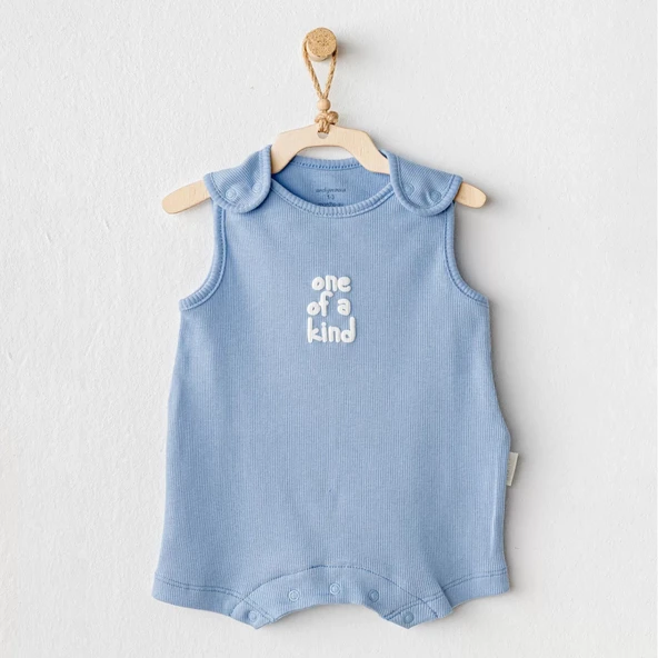 Romper Basic Bebek Tulum Blue - Resim 6