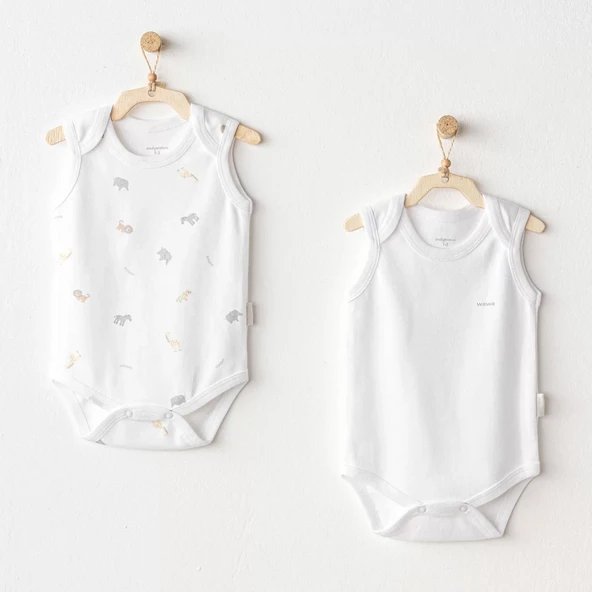 Little King 2'li Bebek Body White - Resim 5