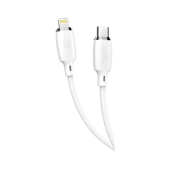 Gritty 30W Type-C to Lightning Şarj Kablosu 1 m Beyaz (GL-SC02)