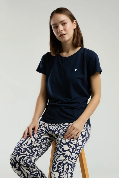 Pierre Cardin 8974 Kadın Kısa Kol Pijama Takım