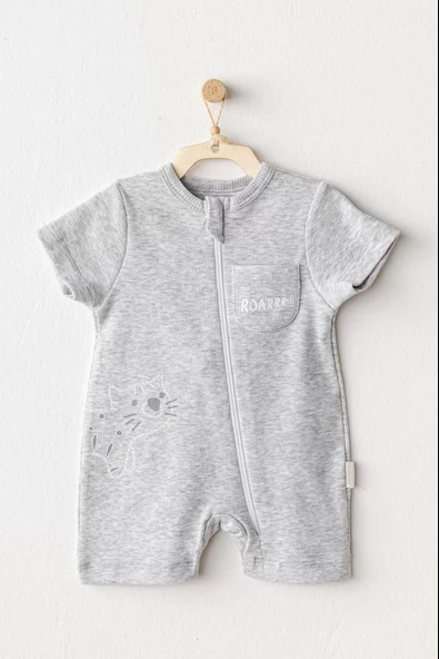 Andywawa Ac25810 Romper Little King Bebek Tulum Grey