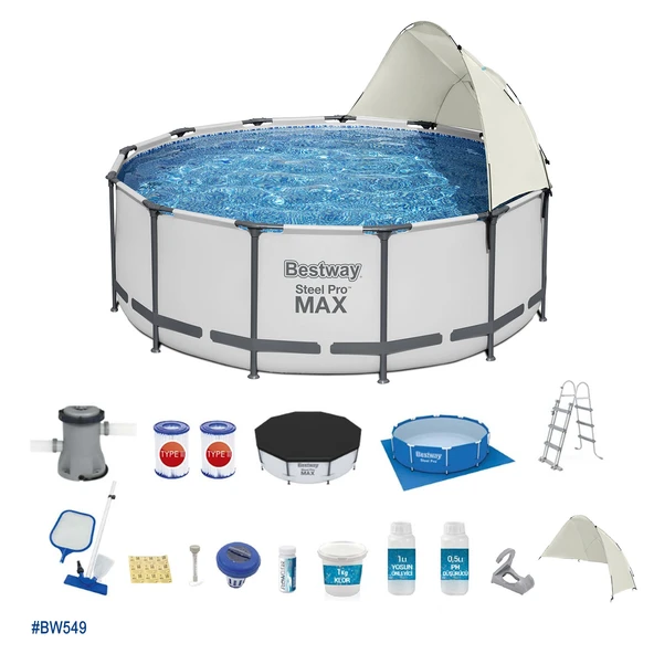 Bestway Gölgelikli Prefabrik Havuz Seti 427x122cm BW549 5612X