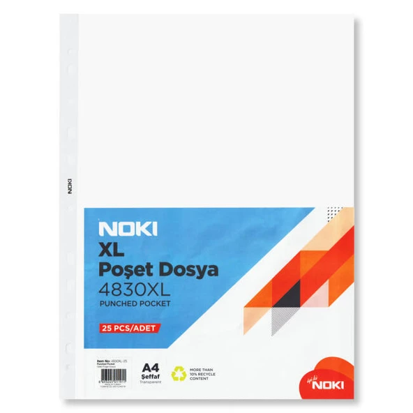 Noki A4 Poşet Dosya XL 25'Lİ | 4830XL25