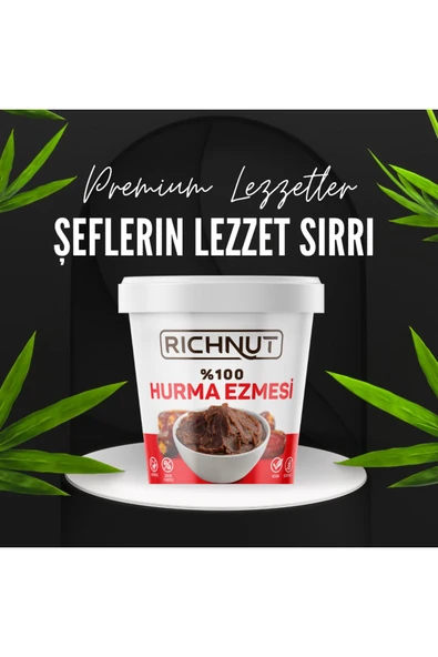 RİCHNUT Katkısız Doğal Hurma Ezmesi - %100 Hurma Püresi 1 Kg - 4