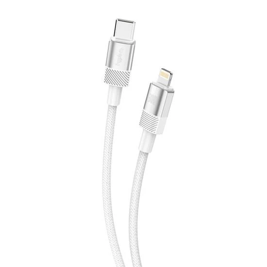 Gritty 30W Metal Type-C to Lightning Şarj Kablosu 1 m Beyaz (GL-MT02)