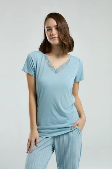 Pierre Cardin 8998 Kadın Kısa Kol Pijama Takım