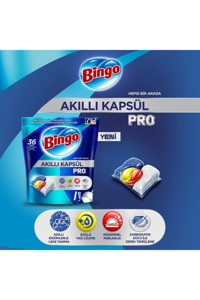 Bingo Akıllı Kapsül Pro Bulaşık Makinesi Tableti 36'lı - 4