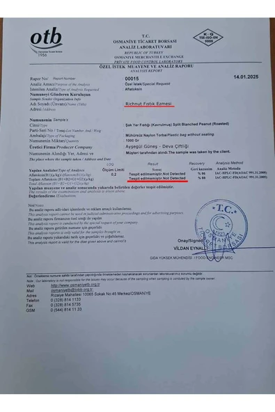 Richnut Şekersiz %100 Saf Doğal Fıstık Ezmesi 1 Kg - 4