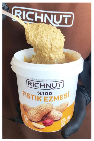 Richnut Şekersiz %100 Saf Doğal Fıstık Ezmesi 1 Kg - 2