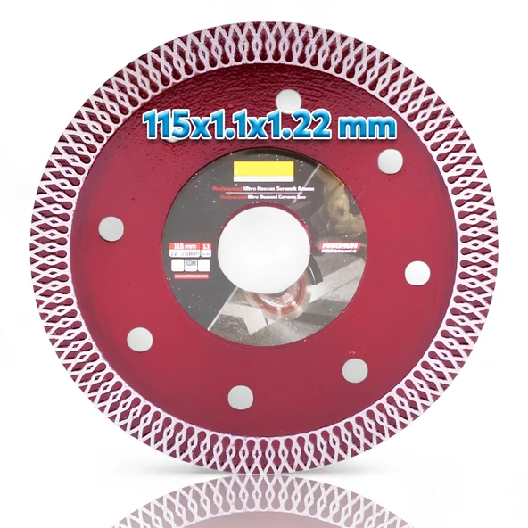Ultra İnce Hassas Elmas Seramik Mermer Porselen Fayans Granit Sulu Kuru Kesim Kesme 115 mm Disk - 3