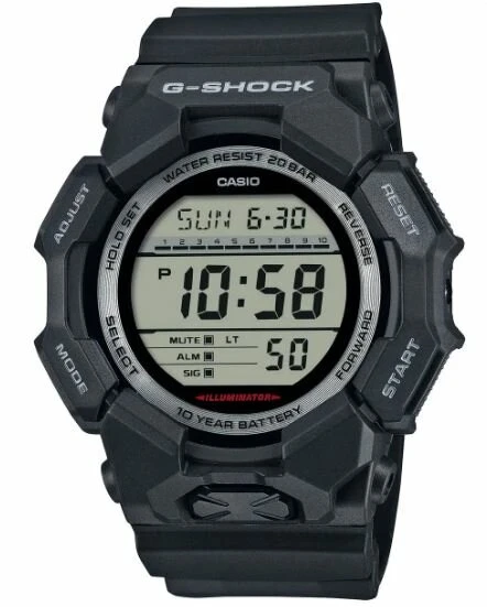 Casio GD-010-1DR Quartz Silikon Siyah 20 ATM 52 mm Erkek Kol Saati