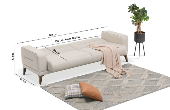 Vipa Vegas 3+1 Koltuk, Şık ve Rahat İskandinav Tasarım, Salon ve Oturma Odası İçin - 4