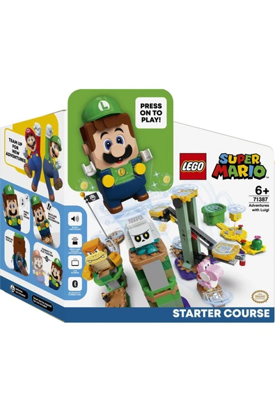 LEGO ® Super Mario™ Luigi ile Maceraya Başlangıç Seti 71387 - Çocuklar için Yapım Seti (280 Parça)