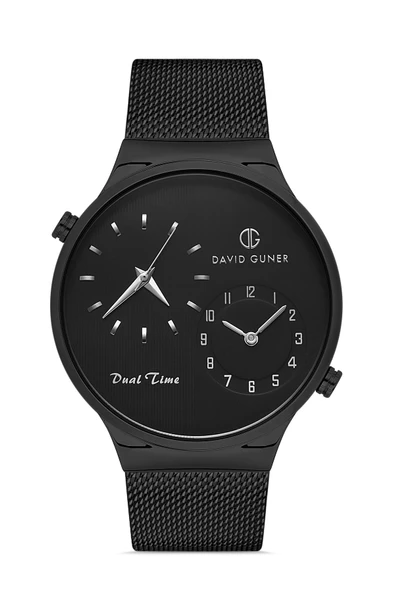 DAVID GUNER SİYAH KAPLAMALI SİYAH KADRANLI ERKEK KOL SAATİ DG-8302GC-G2