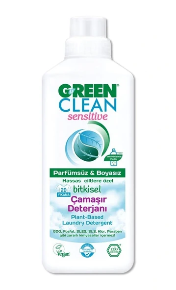 Nessiworld Green Clean Sensitive Parfümsüz Bitkisel Çamaşır Deterjanı 1000ml