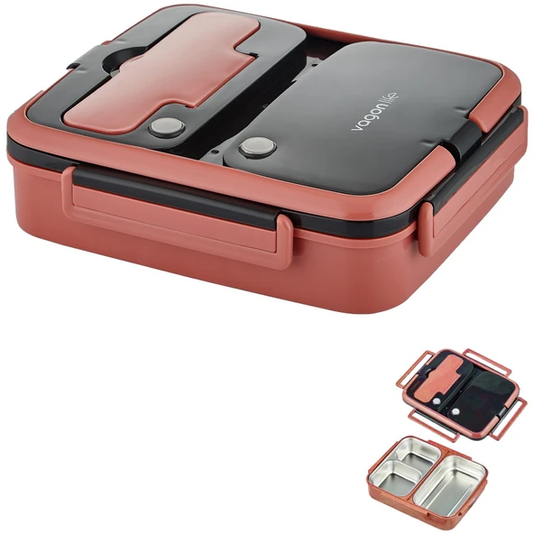 VAGONLİFE 1000 ML LUNCHBOX Bl10164 Kiremit