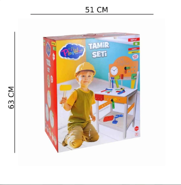 PlayWood Kutulu Büyük Ahşap Tamir Seti