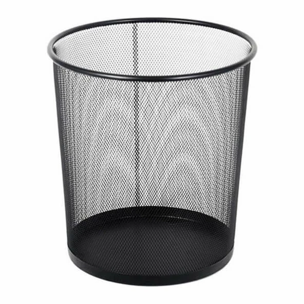 Mimaks Çöp Kovası Metal Tam Perforeli Siyah D-3