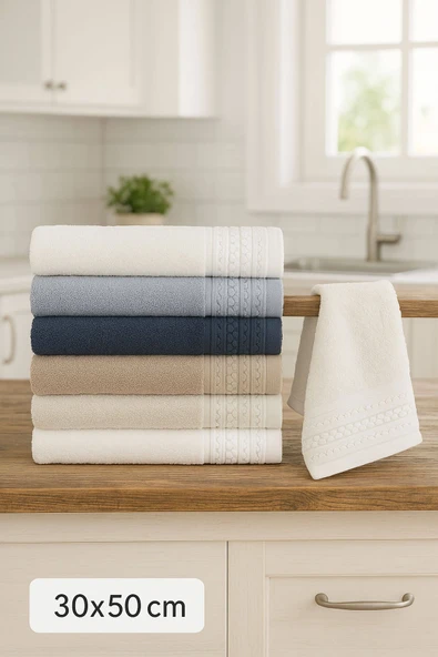 6'lı Mutfak Havlusu Seti 30x50 cm %100 Pamuklu Nostalji - 4