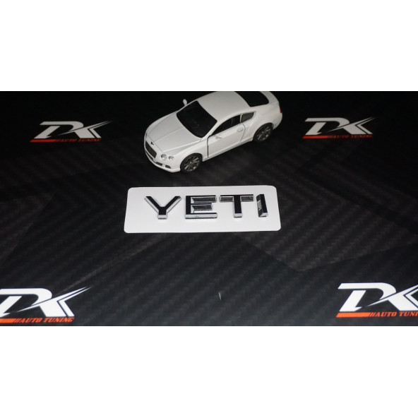 Skoda Yeti Bagaj 3M 3D Krom ABS Yazı Logo Amblem - Resim 2