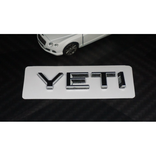Skoda Yeti Bagaj 3M 3D Krom ABS Yazı Logo Amblem - Resim 3