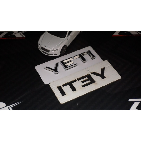 Skoda Yeti Bagaj 3M 3D Krom ABS Yazı Logo Amblem - Resim 6