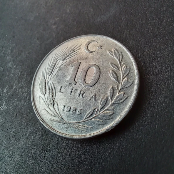Escoines Koleksiyon 399636817d86818166 1985 10lira ÇA+ eski madeni para - Resim 2
