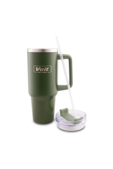 Voit Urban Yeşil Pipetli 1.2 lt Termos Bardak - Resim 3