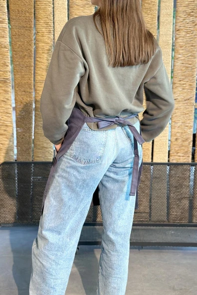 Barren Atölye Önlüğü - Antrasit - Resim 3