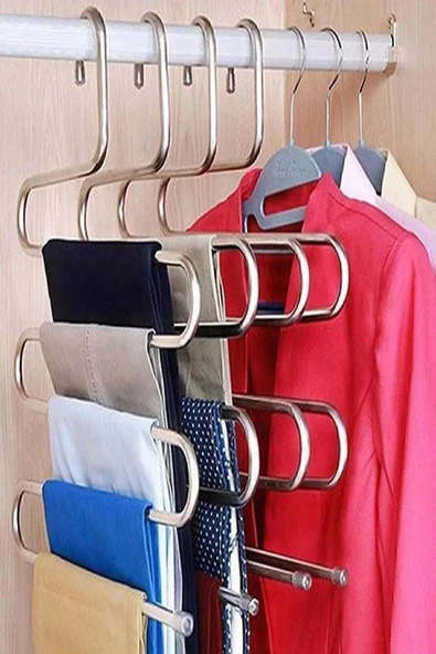 Jusso 5 Katlı Pantolon Eşarp Askısı Metal