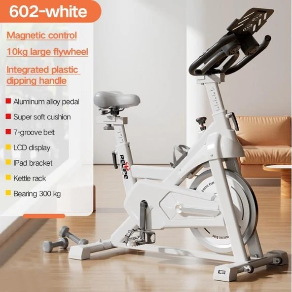 Relife Kr-602 Spin Bike Dikey Kondisyon Bisikleti Beyaz - 2