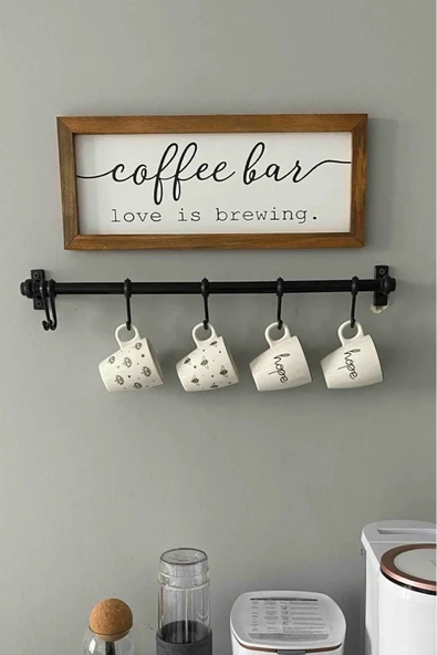Jusso Siyah Metal Ergonomik Askılık Mutfak Ve Banyo Askısı Caffe Köşesi