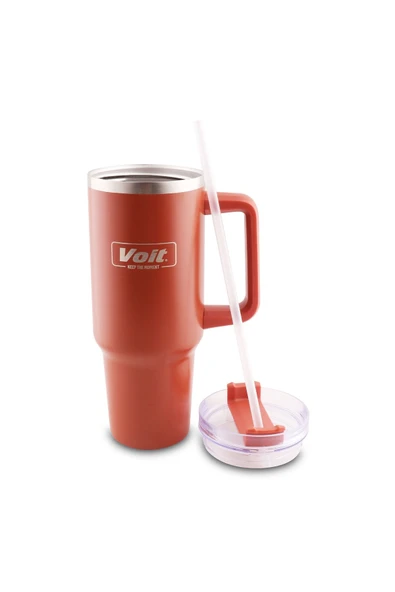 Voit Urban Pipetli Turuncu 1.2 lt Pipetli Termos Bardak - Resim 3