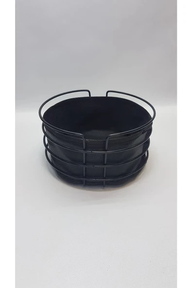 Jusso Yuvarlak Dekoratif Lüx Ekmeklik Siyah