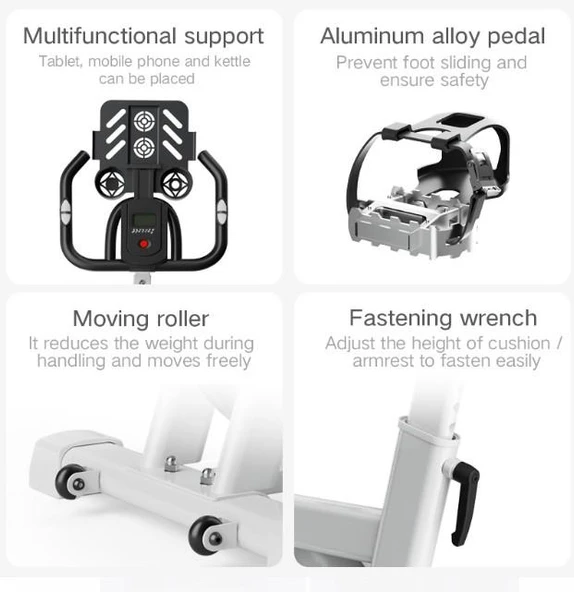 Relife Kr-602 Spin Bike Dikey Kondisyon Bisikleti Beyaz - 6