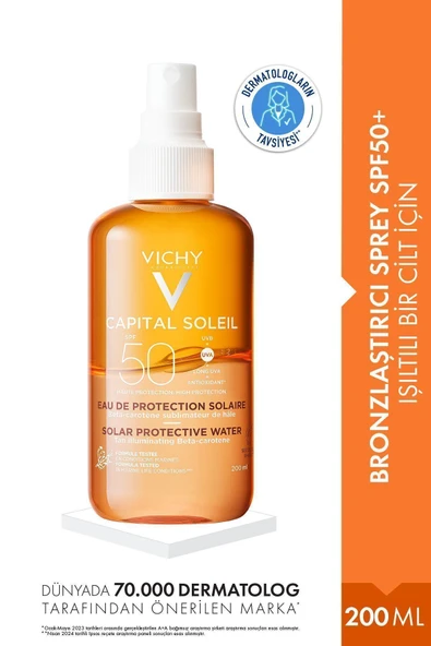 Vichy Capital X Eau Bronze With Beta Carotene Vücut Spreyi SPF50+ 200 ml